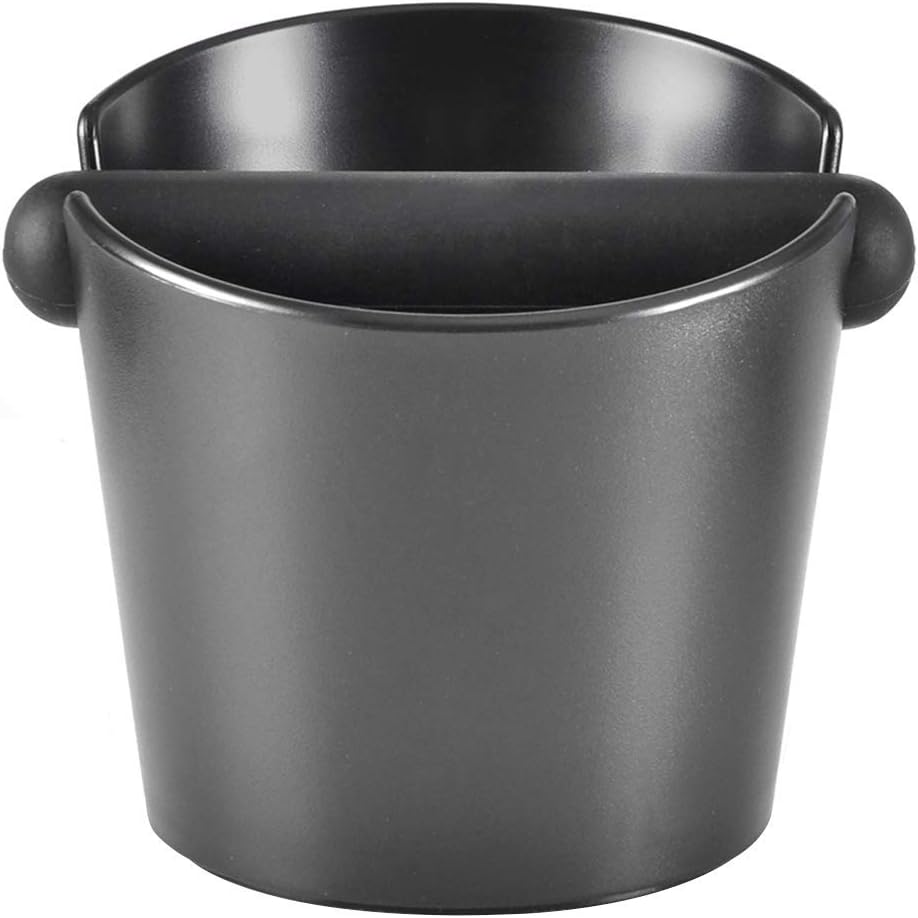 CAFEMASY Coffee Grounds Knock Box Bin Small Size ABS Espresso Puck Knock Box for Baristas Espresso Dump Bin with Detachable Knock Bar
