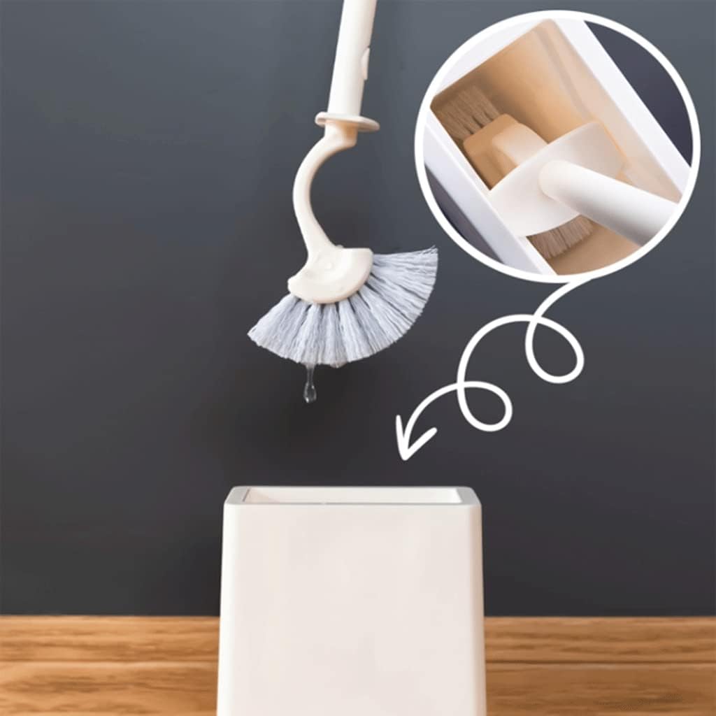 Toilet brushes Bathroom cleaning brush,toilet brush,Toilet Brush Soft Brush Toilet Brush，Toilet Brush and Holder for Bathroom，Deep-Cleaning Toilet Scrub Brush with Curved Brush Head，White Upgraded