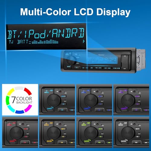 Radio para coche multimedia Single DIN Bluetooth USB AUX miniatura 5
