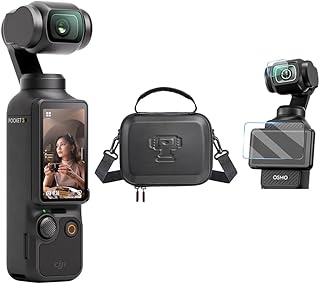 Osmo Pocket 3 Combo, vlog Camera 4K with 1-Inch CMOS and 4K/120fps Video, 3-Axis Stabilization, Digital Camera, Fast Focus, Includes Microphone for Clear Sound, YouTube by DJIi