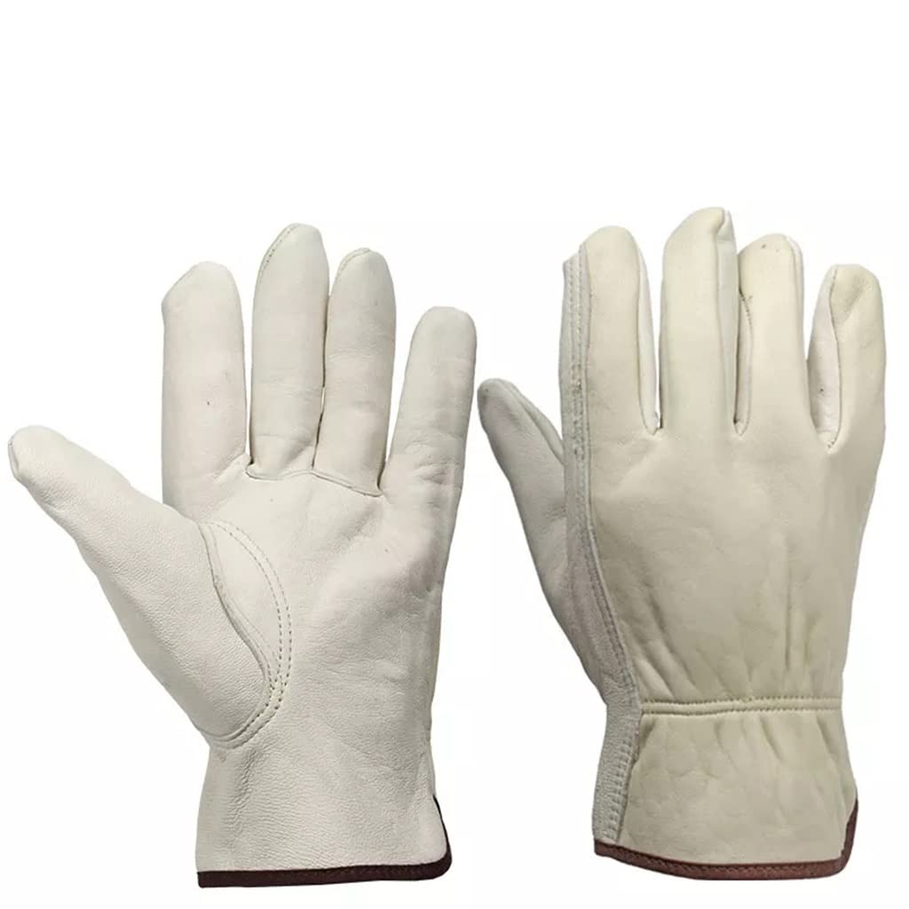 Gants de Moto en Cuir Motocross Rider Racing Gants d'équitation pour Hommes (Couleur : A, Taille : Code XL)