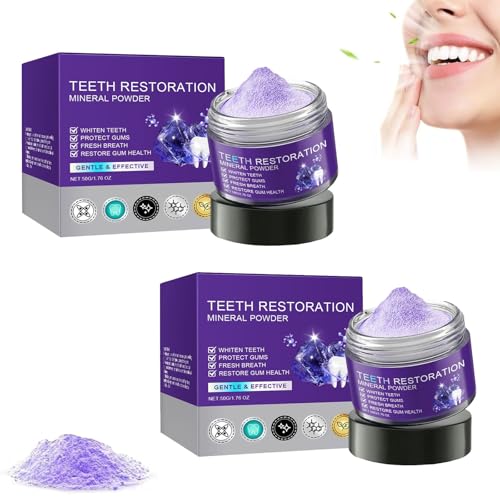 Garageliner - Polvo mineral para restauración dental, esencia blanqueadora de dientes, fortalece los dientes y las encías, protege las encías y refresca el aliento (2)