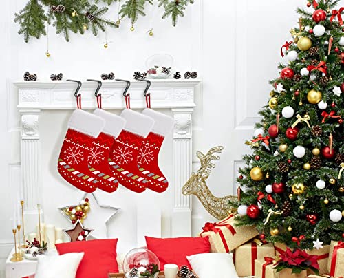 Oyydecor Christmas Stocking Holders For Mantle Set Of 4, Heavy Duty Fireplace Hanger Hooks With Non-Slip Strips Holiday Mantel Garland Clips For Christmas Party Decoration Black #TOP6