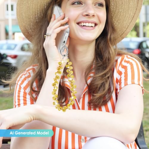 Image of TENOC Beaded Phone Wrist Strap, Marigold