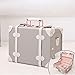 Personalized Natural Keepsake Baby Box - Keepsake Suitcase, Memory Case, Baby Memento Box, Vintage Suitcase - Handmade & Hand-crafted - New Baby Gift - Brand DAISY FIELDS - Soft Gray Color