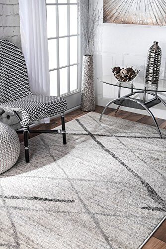 Tapete Nuloom Thigpen Gris/Blanco, 4' x 6' miniatura 4
