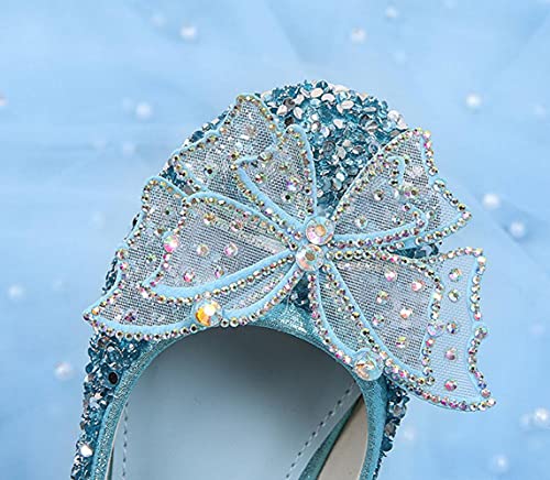 Toddler/Little Girls Mary Jane Glitter Ballet Flat Princess Wedding Party Slip On Dress Shoes3