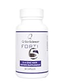 Quintessence Forti5 Hair Growth Nutritional Supplement and Vitamins with 5 Plus1 Key Substances, 1 Month Supply - 60 Caps.