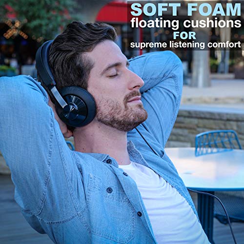Image of Philips SHP6000 Wired Headphones Studio Monitor & Mixing DJ Stereo Headsets Over Ear Headphones Wired Noise Isolation with High Resolution Audio, Deep Bass