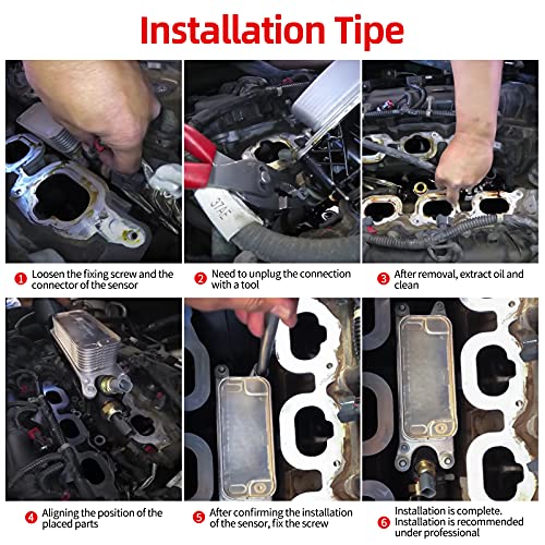 5184294Ae Engine Oil Cooler Oil Filter Housing Adapter Assembly Bdfhyk,Gaskets Sensor Kit Replacement Compatible With 2011-2013 Chrysler 200/300 Dodge Journey Charger Ram 3.6L V6,Aluminum Alloy #TOP5