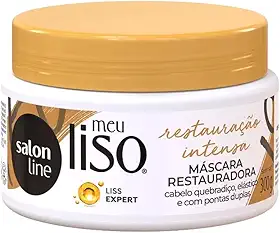 Máscara de Hidratação Meu Liso Restauração Intensa 300g Salon Line, Salon Line, Branco