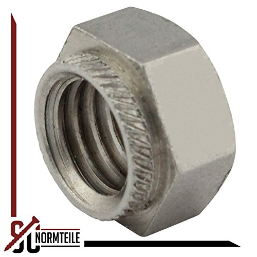 Sechskant-Einpressmuttern/Setzmuttern - M6 - (25 Stück) - aus rostfreiem Edelstahl A2 (V2A) - Schlagmutter - Niro - SC9120 | SC-Normteile®