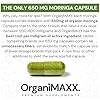 1300mg Organic Moringa Capsules 120 Count HIGHEST POTENCY OrganiMAXX Moringa Leaf Capsules. Supports Gut Health, Liver Detox, Hormone Balance & Antioxidant Health. Non-GMO, Vegan Friendly, Free of Gluten, Soy & Dairy.