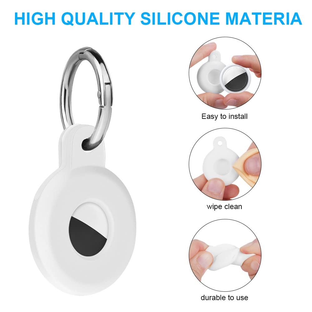 Ainiv Llavero para AirTag, 1 Pieza Llaveros para AirTag Funda Protectora de Silicona, Localizador Keychain Portátil Antipérdida, Protectora Funda Mascotas y Mochilas — view 84