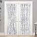 DriftAway Samantha Door Curtain Thermal Room Darkening Privacy French Door Panel for Patio Sliding Window 1 Rod Pocket Curtain with Bonus Matching Tieback 52 Inch by 72 Inch Plus 1.5 Inch Header Gray