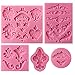 Funshowcase Baroque Style Curlicues Scroll Lace Fondant Silicone Mold for Sugarcraft, Cake Border Decoration, Cupcake Topper, Jewelry, Polymer Clay, Candle Accent, Crafting Projects, 5 in Set