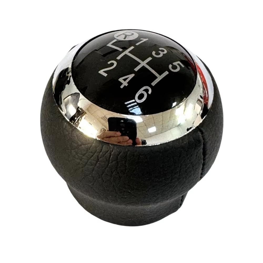 YDXHERTA for Toyota for Corolla for Verso for Auris for Aygo Rav4 for Avensis for Yaris Leather Gear Shift Knob Manual 5 6 Speed Auto Parts(Black 6 Speed)