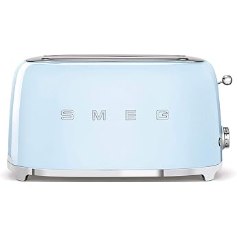 smeg tsf02pbeu toaster for four slices tsf02pbeu-pastel pastel blue