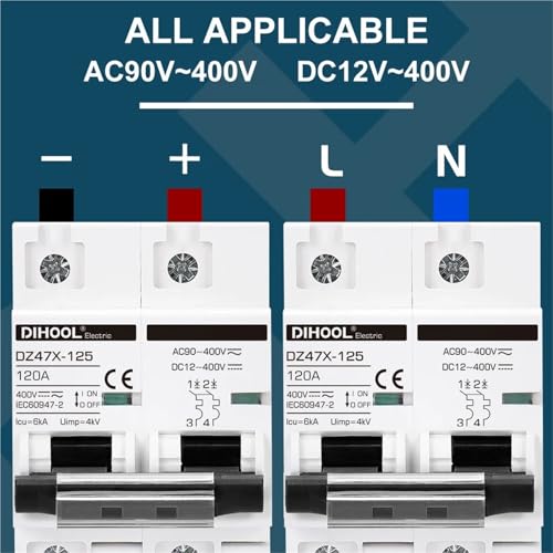 Disjoncteur CC CA 400V 100A magnétothermique pour tableau électrique - 3