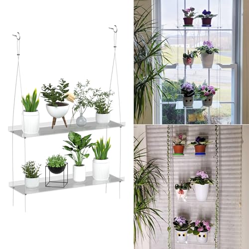 Jolitac Acrylic Window Boxes Plant Shelves for Windows, Acrylic Hanging
