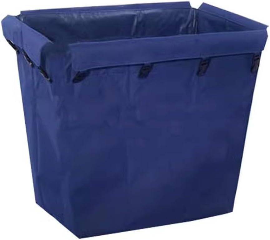 Rolling Laundry Basket Replacement Cloth Bag,Waterproof Replacement Laundry Bag with Plastic Buckle, Machine Washable, Laundry Hamper for Home Commercial Hotels or Hospital(Blue,X-Large)