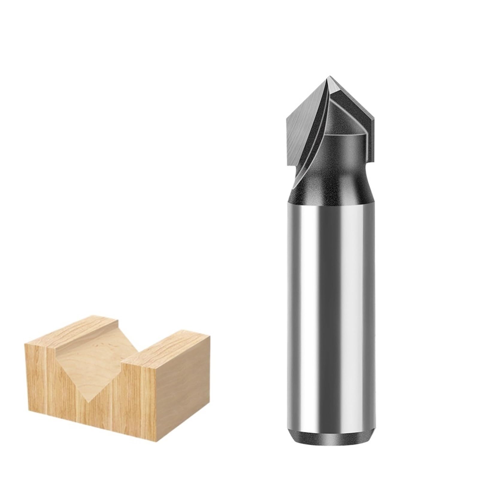 90 Degree Chamfer Router Bit - 6mm & 12mm Shank V Groove Engraving Woodworking Milling Cutter,1pcs(12x12.7mm)