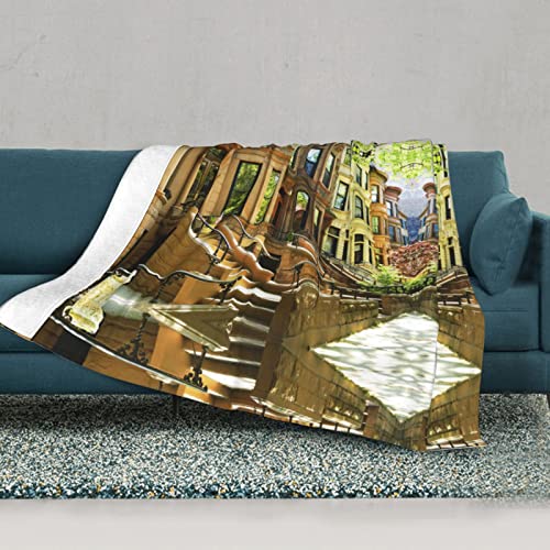 Couverture de canapé imprimée plaid lit doux et couverture de climatisation camping
