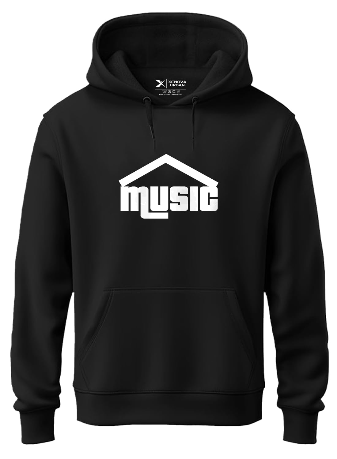 indissh Hoodies | Unisex Hoodie Sweatshirt Music Front Back Printed for Both Girls and Boys MUF-LINKP-picture-55