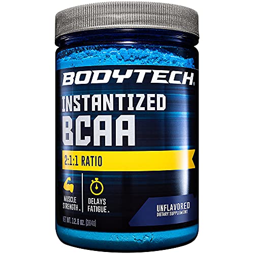 BodyTech BCAA (Branched Chain Amino Acid) Unflavored - Optimal 2:1:1 Ratio - Supports Muscle Recovery & Endurance (12.5 Ounce Powder)