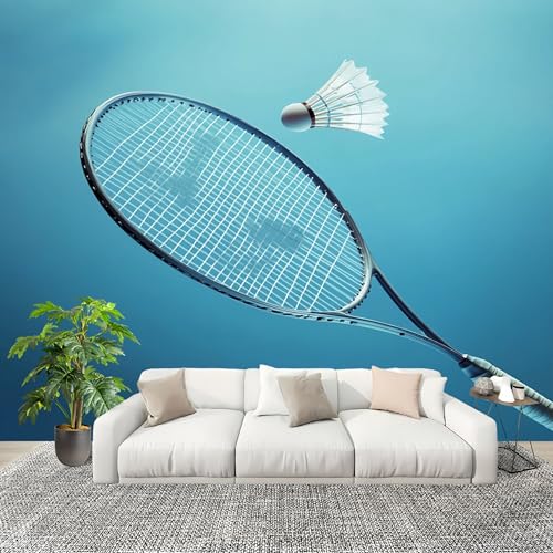 Vlies Wandbild 200x140cm Badminton-Thema Fototapeten Wasserdicht Kunstdrucke Wanddeko Blau Fototapete für Schlafzimmer Spielzimmer Küche Heimdekoration Wandtattoo Vlies Wandbild 200x140cm Badminton-Thema Fototapeten Wasserdicht Kunstdrucke Wanddeko Blau Fototapete für Schlafzimmer Spielzimmer Küche Heimdekoration Wandtattoo