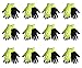 Samurai CR18NFT Hi-Vis Cut Resistant Nitrile Grip Glove, ANSI Cut Level 2, (12 Pair Pack) (Large)