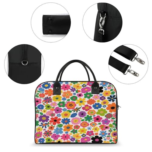 Bolso Tote con Estampado Floral y Correa Ajustable miniatura 6