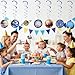 30Pcs Outer Space Party Decorations, Hanging Planets Swirls Party Decor Supplies, Space Themed Swirls Streamers for Solar System Birthday Baby Shower Parties Decor Supplies, Galaxy Room Decoration