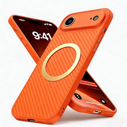 Coque iPhone 17 Air anti-chute orange robuste et durable