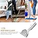 BESPORTBLE Mop Bar Clamp Stainless Steel Mop Head Adapter, Universal 360° Rotating Pole Chuck for Dust Handle Replacement, Household and Commercial Use, Silver, 1 Piece