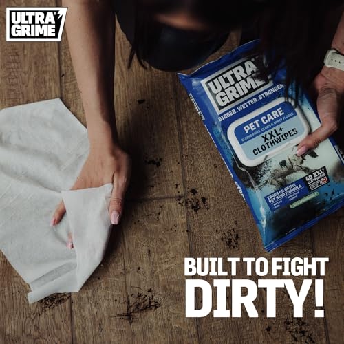 UltraGrime Pet Cleaning Wet Wipes for Dogs & Cats - Extra Large Dog Wipes for Paws, Eyes & Ears - Gentle Pet Grooming Wipes for Everyday Cleaning – (Pack of 40) - Image 7