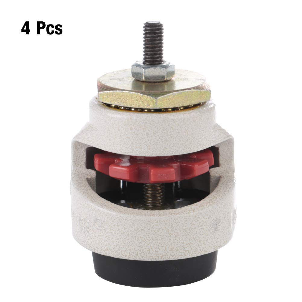 4pcs Swivel Plate Caster Wheels, Heavy Duty Industrierollenrad Level Adjustment Caster Gewindestiel f¨¹r industrielle Anh?nger oder gro?e Wohnm?bel