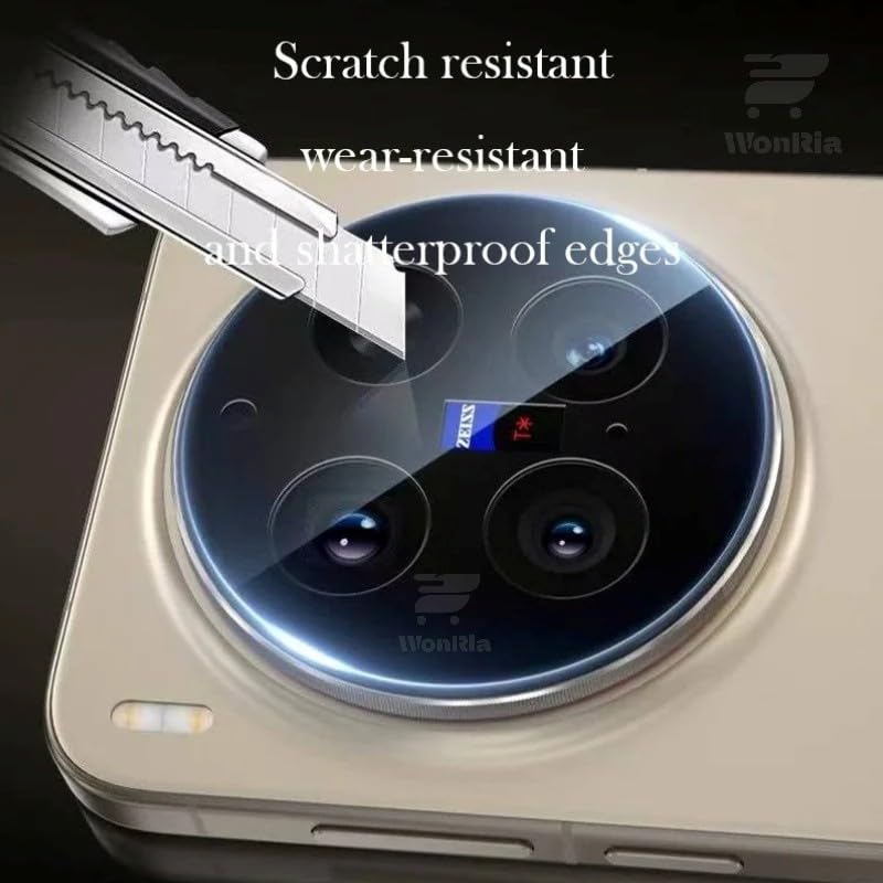 Image of WonRia Pack 1- Back Camera Lens Protector for Vivo X300 Pro 5G Camera Glass Protector Guard [3D Premium] - Black