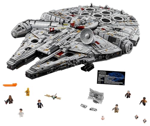 lego star wars millennium falcon - building set for adults ages 16 - gift for birthday - movie collectible model kit - display in home or office - 75192