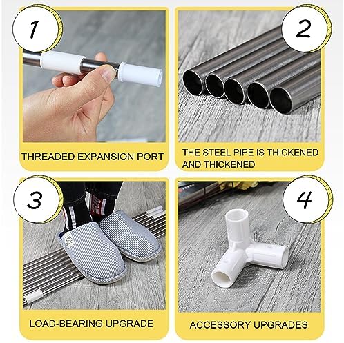 Removable Mosquito Net Bracket, Easy AssembleStudent Dormitory Retractable Mosquito Net Bracket, Universal Stainless Steel Bed Canopy Stand, Bed Blackout Curtain Adjustable Support