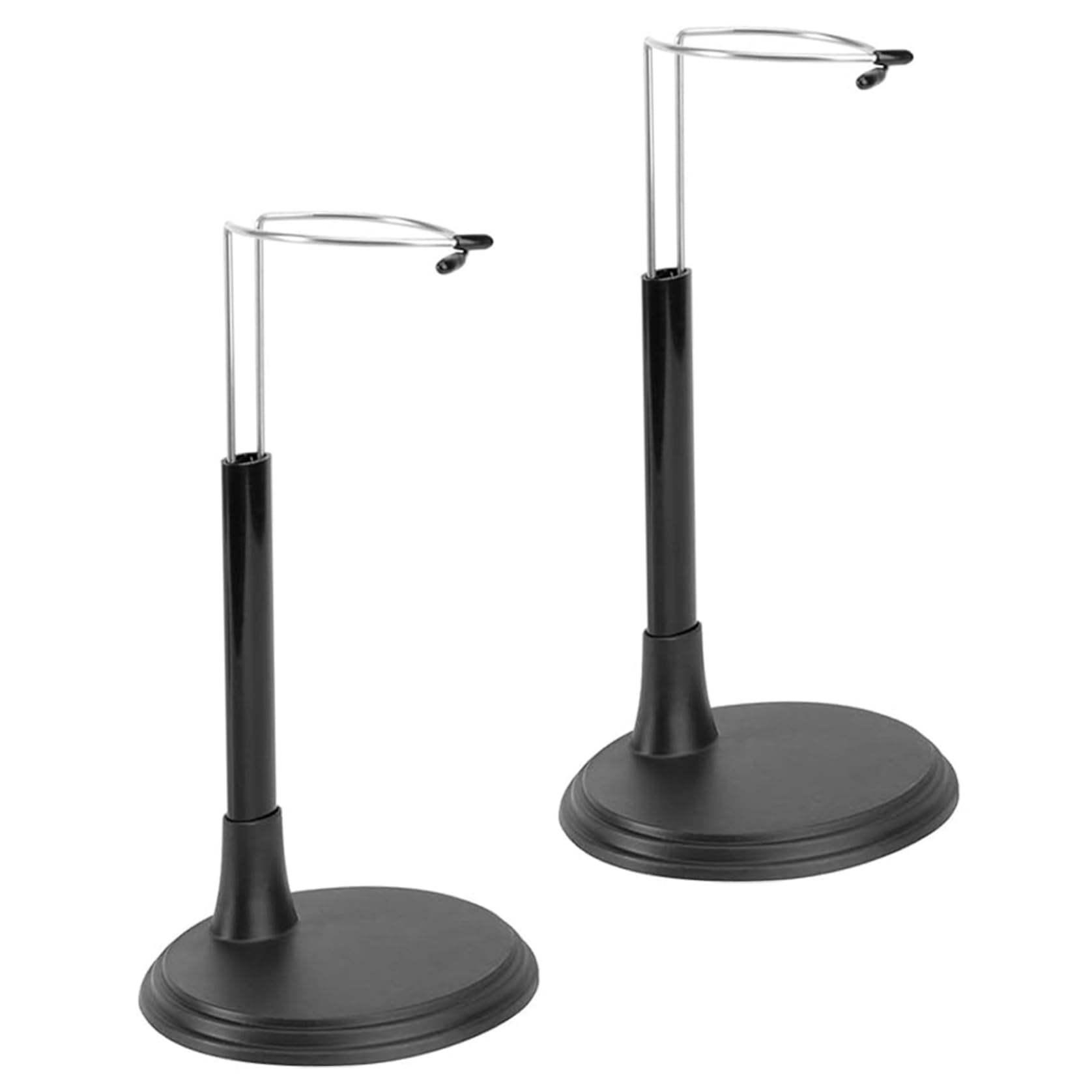 Smeleyou Black Doll Stand For 25Cm Dolls 2Pcs Adjustable Doll Holder Stand Scratchproof Stable Action Figure Stands Doll Accessories,