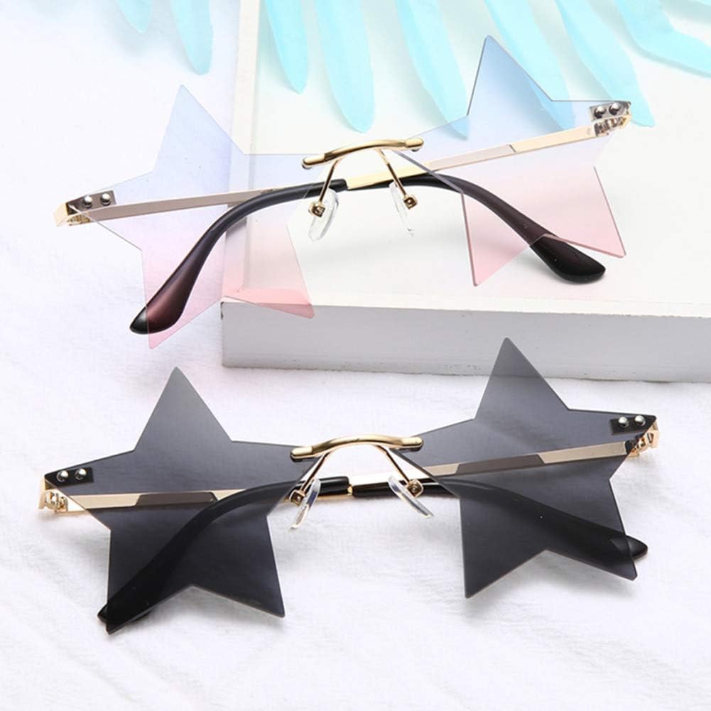 Star Rimless Sunglasses Women/Men Unique Pentagram Party glasses Prom Streetwear - Image 6