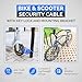 DocksLocks Bike Cable Lock Set, Coiled Security Cable with Key Lock and Mounting Bracket, Compact Anti-Theft Protection for Bikes, Bicycles, Scooters and More 6ft