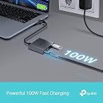 TP-Link USB Type C 3-in-1 Le centre (UH3020C) – 4K HDMI 60Hz, 100W PD Charger, 5Gbps USB-A Port, prise & Jeu, alliage d'aluminium, câble tressé, compatible avec Windows, macOS, iPadOS, ChromeOS, Android