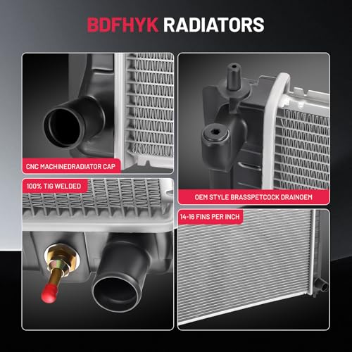 Image of BDFHYK CU2988 Aluminum Radiator for Compatible with Nissan Altima 2007-2018,Maxima 2009-2019 Full Aluminum Engine Coolant Radiator 2.5L 3.5L L4 V6 Replace 8012988, 21460ZN50A