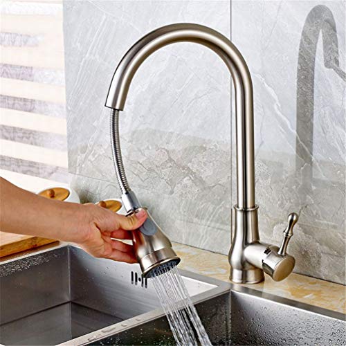Robinet de cuisine extractible 2 fonctions et jet mélangeur