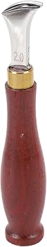 Changor Leather Edges Creaser with Ergonomic Red Handle, Edge Beveller, French Beveller, Adjustable Edge Creaser, Leather Crimping Tool for Handcraft, Parallel Decorative Lines