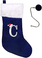 Vista 86 de Soporte para Medias de Navidad con Monograma de 20 Pulgadas Color Rojo Vino con Letras, Medias de Navidad Súper Suaves, Medias Grandes