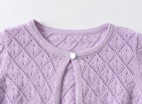 Baby Girls Bolero Knitted Cardigan Girls 100% Cotton Solid Color Long Sleeve Dress Cover Up for Spring Summer4