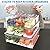 Pomeat 10 Pack Fridge Organizer, Stackable Refrigerator Bins with Lids, BPA-Free Produce Fruit Storage Containers for Fridge, Clear for Food, Drinks, Vegetable